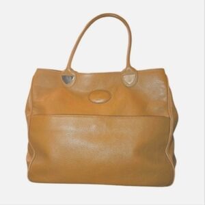 LEDERER De Paris Vintage Leather Tote/Shoulder bag. Tan Cognac color.